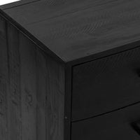 Thumbnail for Sideboard Schwarz 110x35x70 cm Massivholz Kiefer