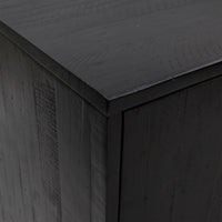 Thumbnail for Sideboard Schwarz 75x35x70 cm Massivholz Kiefer