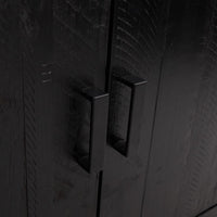 Thumbnail for Sideboard Schwarz 75x35x70 cm Massivholz Kiefer