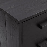 Thumbnail for Kommode Schwarz 110x30x45 cm Massivholz Kiefer