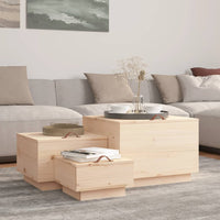 Thumbnail for Aufbewahrungsboxen mit Deckeln 3 Stk. Massivholz Kiefer