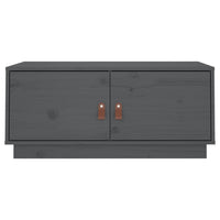 Thumbnail for Couchtisch Grau 80x50x35 cm Massivholz Kiefer