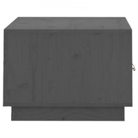Thumbnail for Couchtisch Grau 80x50x35 cm Massivholz Kiefer