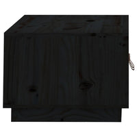 Thumbnail for Couchtisch Schwarz 80x50x35 cm Massivholz Kiefer