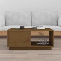 Thumbnail for Couchtisch Honigbraun 80x50x35,5 cm Massivholz Kiefer