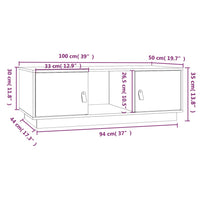 Thumbnail for vidaXL Couchtisch 100x50x35 cm Massivholz Kiefer