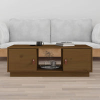 Thumbnail for Couchtisch Honigbraun 100x50x35 cm Massivholz Kiefer