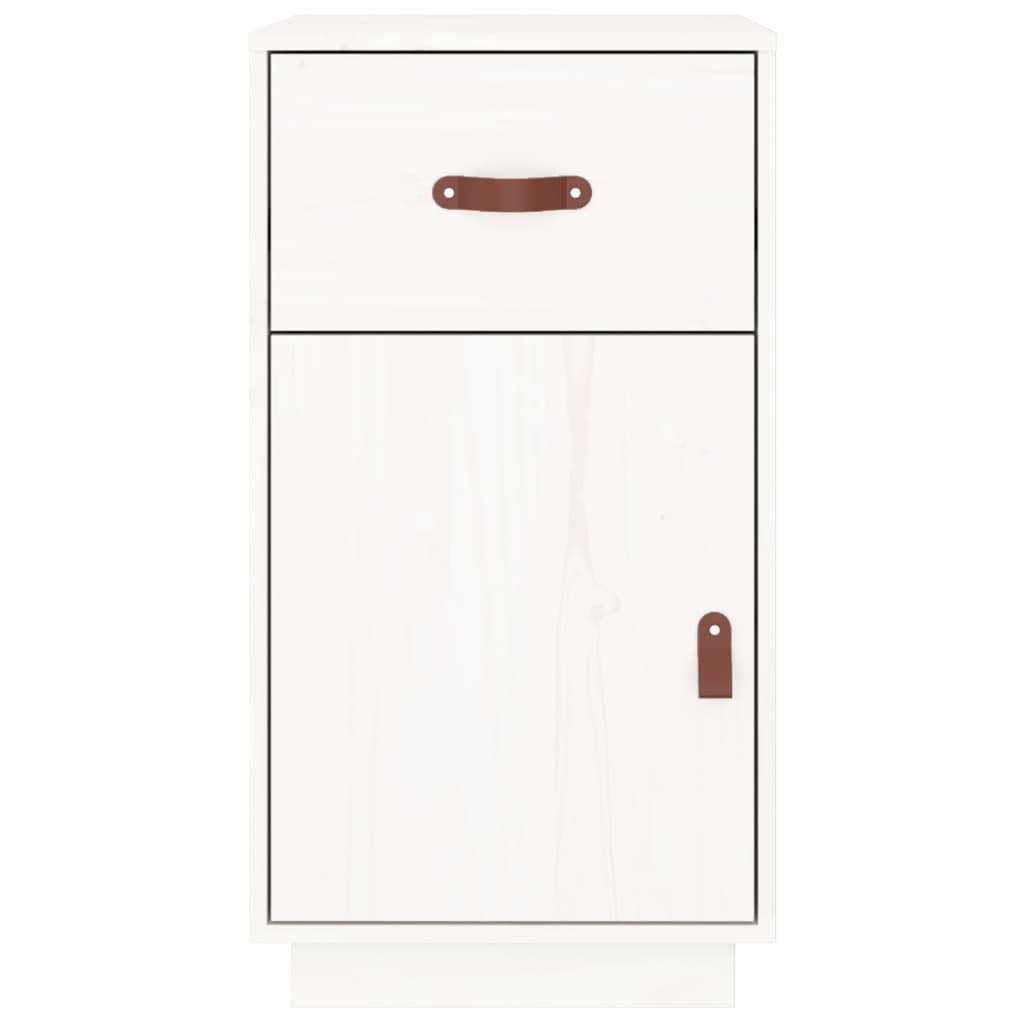 Schreibtisch-Schrank Weiß 40x50x75 cm Massivholz Kiefer