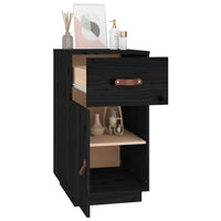 Thumbnail for Schreibtisch-Schrank Schwarz 40x50x75 cm Massivholz Kiefer