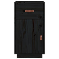 Thumbnail for Schreibtisch-Schrank Schwarz 40x50x75 cm Massivholz Kiefer