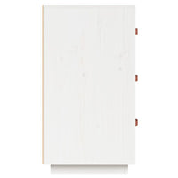 Thumbnail for Sideboard Weiß 80x40x75 cm Massivholz Kiefer
