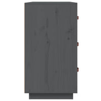 Thumbnail for Sideboard Grau 80x40x75 cm Massivholz Kiefer