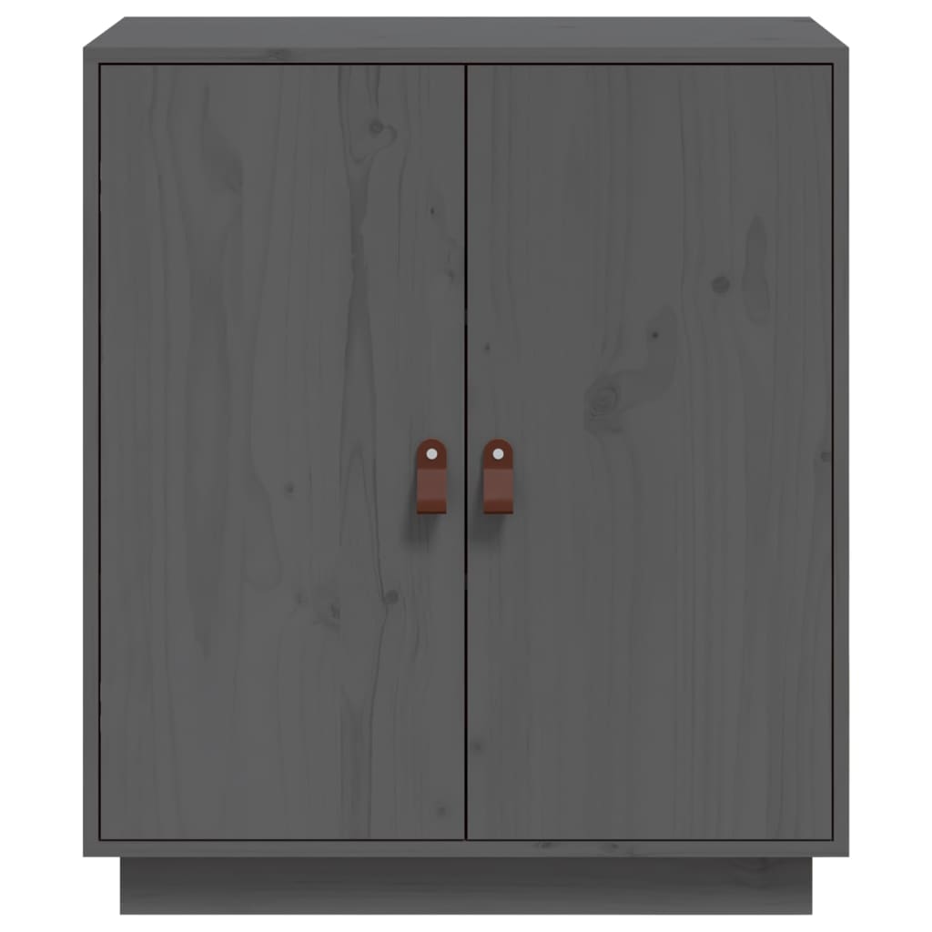 Sideboard Grau 65,5x40x75 cm Massivholz Kiefer