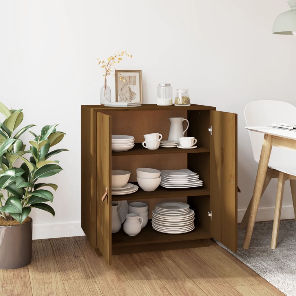 Sideboard Honigbraun 65,5x40x75 cm Massivholz Kiefer