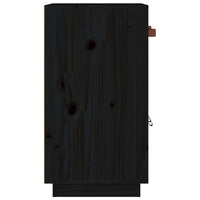 Thumbnail for Sideboard Schwarz 65,5x40x75 cm Massivholz Kiefer
