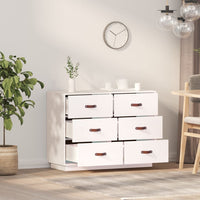 Thumbnail for Sideboard Weiß 100x40x75 cm Massivholz Kiefer