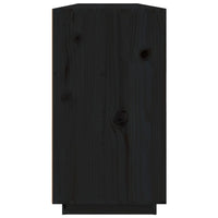 Thumbnail for Sideboard Schwarz 100x40x75 cm Massivholz Kiefer