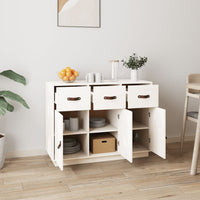 Thumbnail for Sideboard Weiß 100x40x75 cm Massivholz Kiefer