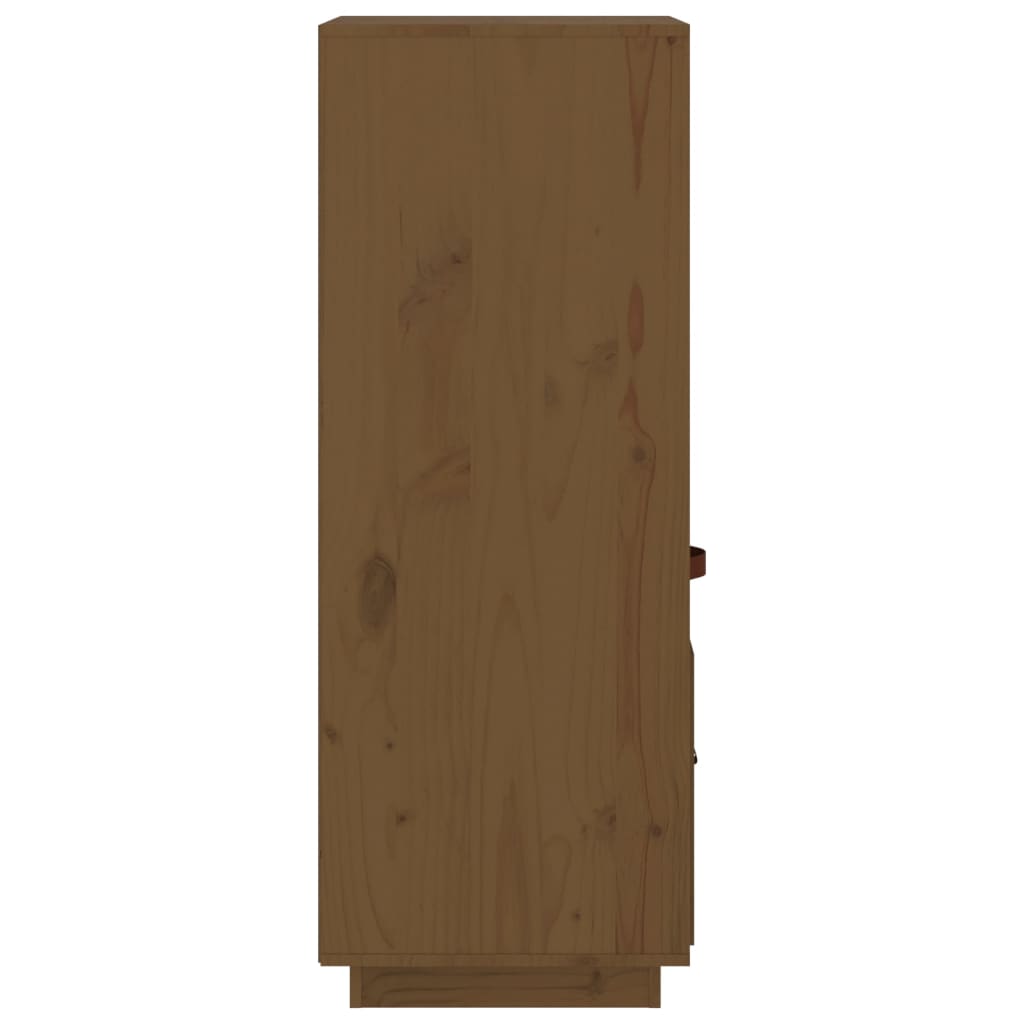 Highboard Honigbraun 34x40x108,5 cm Massivholz Kiefer
