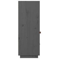 Thumbnail for Highboard Grau 67x40x108,5 cm Massivholz Kiefer