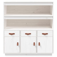 Thumbnail for Highboard Weiß 100x40x108,5 cm Massivholz Kiefer