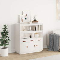Thumbnail for Highboard Weiß 100x40x108,5 cm Massivholz Kiefer