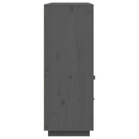Thumbnail for Highboard Grau 100x40x108,5 cm Massivholz Kiefer