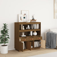 Thumbnail for Highboard Honigbraun 100x40x108,5 cm Massivholz Kiefer
