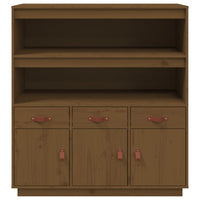 Thumbnail for Highboard Honigbraun 100x40x108,5 cm Massivholz Kiefer