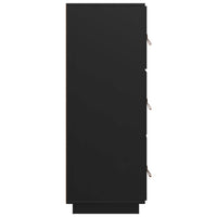 Thumbnail for Highboard Schwarz 34x40x108,5 cm Massivholz Kiefer