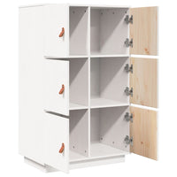 Thumbnail for Highboard Weiß 67x40x108,5 cm Massivholz Kiefer