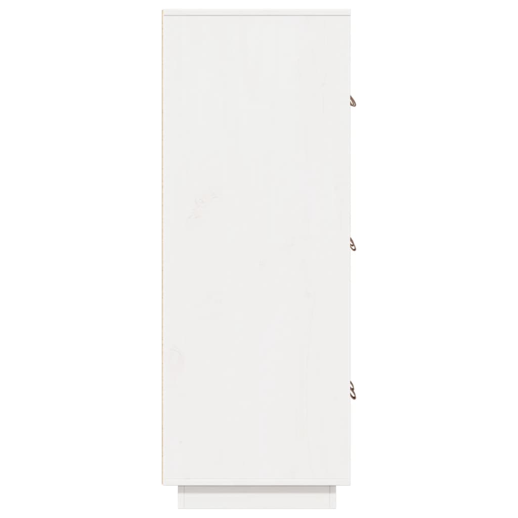 Highboard Weiß 67x40x108,5 cm Massivholz Kiefer