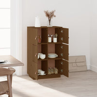 Thumbnail for Highboard Honigbraun 67x40x108,5 cm Massivholz Kiefer