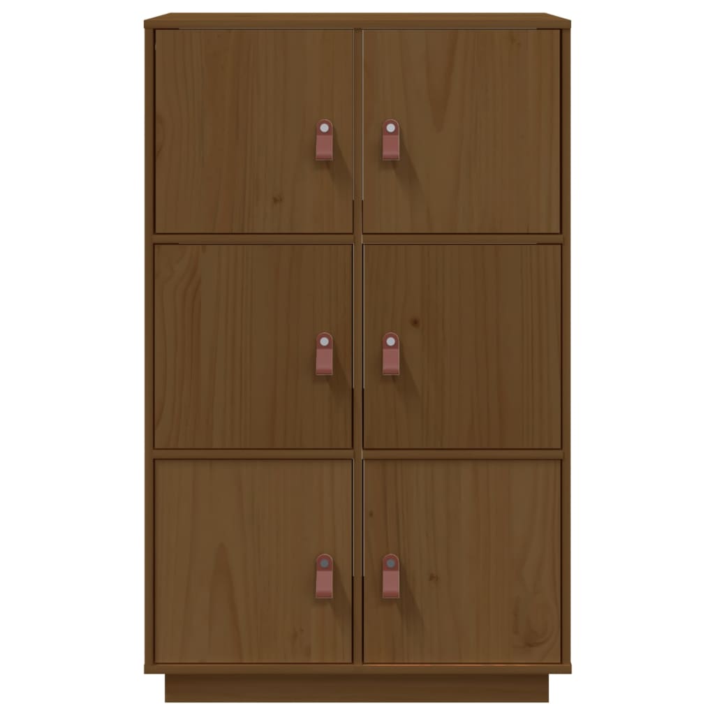 Highboard Honigbraun 67x40x108,5 cm Massivholz Kiefer