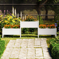 Thumbnail for Pflanzkübel Weiß 245,5x44x75 cm Massivholz Kiefer
