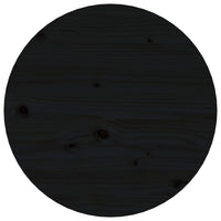 Thumbnail for Couchtisch Schwarz Ø 45x40 cm Massivholz Kiefer