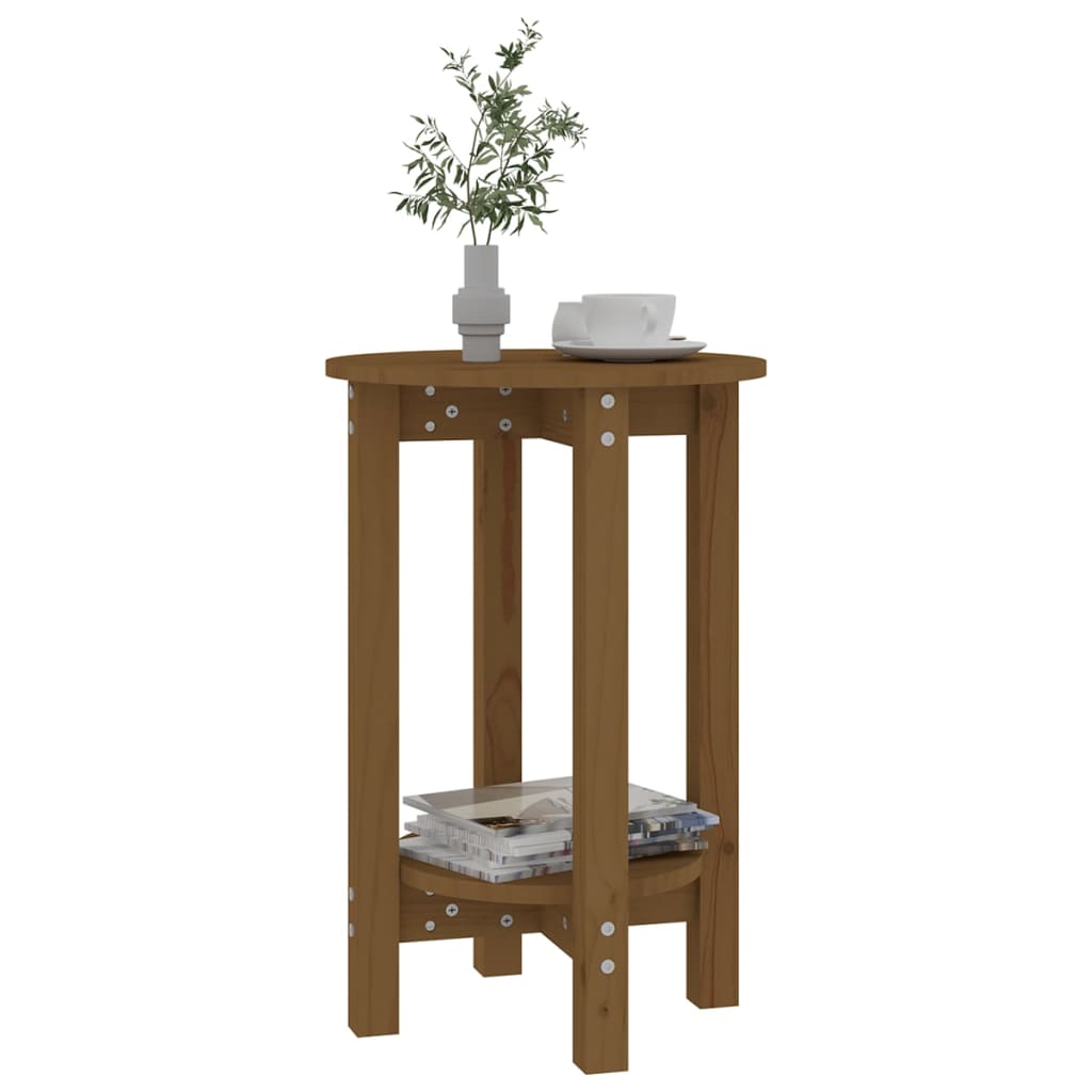 Couchtisch Honigbraun Ø 40x60 cm Massivholz Kiefer