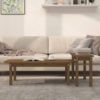Thumbnail for 2-tlg. Couchtisch-Set Honigbraun Massivholz Kiefer