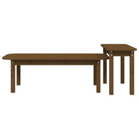 Thumbnail for 2-tlg. Couchtisch-Set Honigbraun Massivholz Kiefer