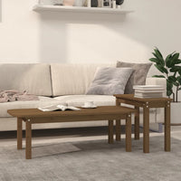 Thumbnail for 2-tlg. Couchtisch-Set Honigbraun Massivholz Kiefer