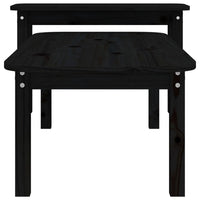 Thumbnail for 2-tlg. Couchtisch-Set Schwarz Massivholz Kiefer