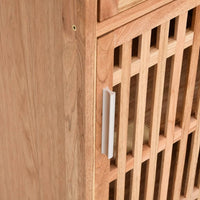 Thumbnail for Badschrank 42x29x182 cm Massivholz Nussbaum