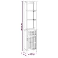 Thumbnail for Badschrank 42x29x182 cm Massivholz Nussbaum