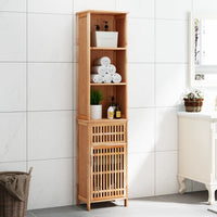 Thumbnail for Badschrank 42x29x182 cm Massivholz Nussbaum
