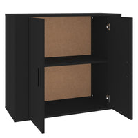 Thumbnail for Sideboard Schwarz 80x33x70 cm Holzwerkstoff