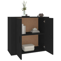 Thumbnail for Sideboard Schwarz 80x33x70 cm Holzwerkstoff