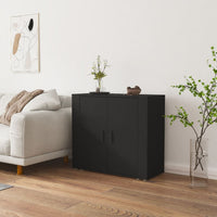 Thumbnail for Sideboard Schwarz 80x33x70 cm Holzwerkstoff