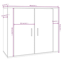 Thumbnail for Sideboard Sonoma-Eiche 80x33x70 cm Holzwerkstoff