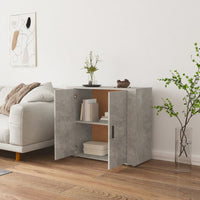 Thumbnail for Sideboard Betongrau 80x33x70 cm Holzwerkstoff