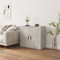 Thumbnail for Sideboard Betongrau 80x33x70 cm Holzwerkstoff